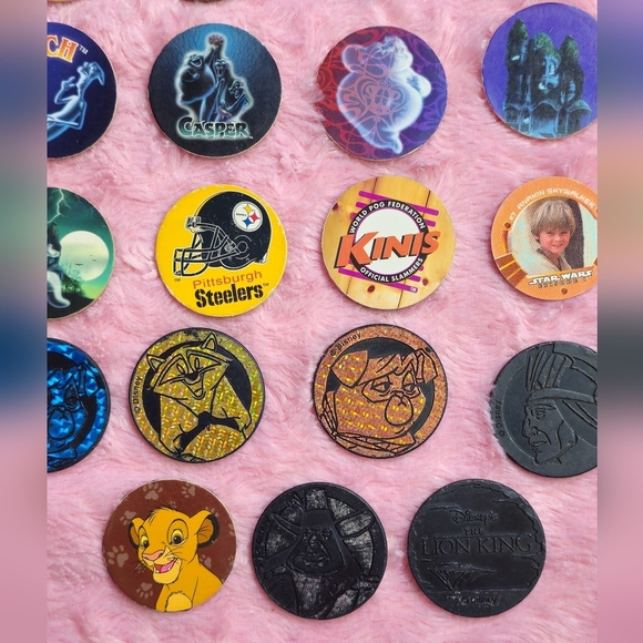 Vintage 90s Disney Casper Batman POGS & Slammers Set of 19 - Picture 5 of 5